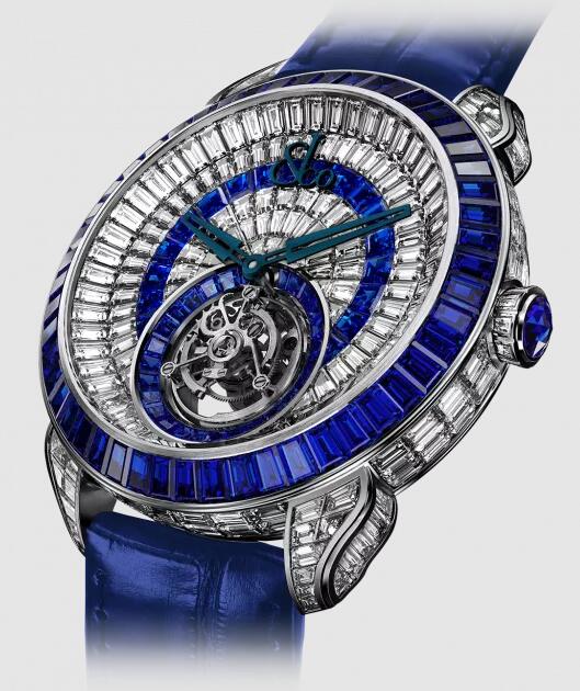 Review Jacob & Co PALATIAL OPERA FLYING TOURBILLON BLUE SAPPHIRES PO820.30.BD.MB.A Replica watch - Click Image to Close